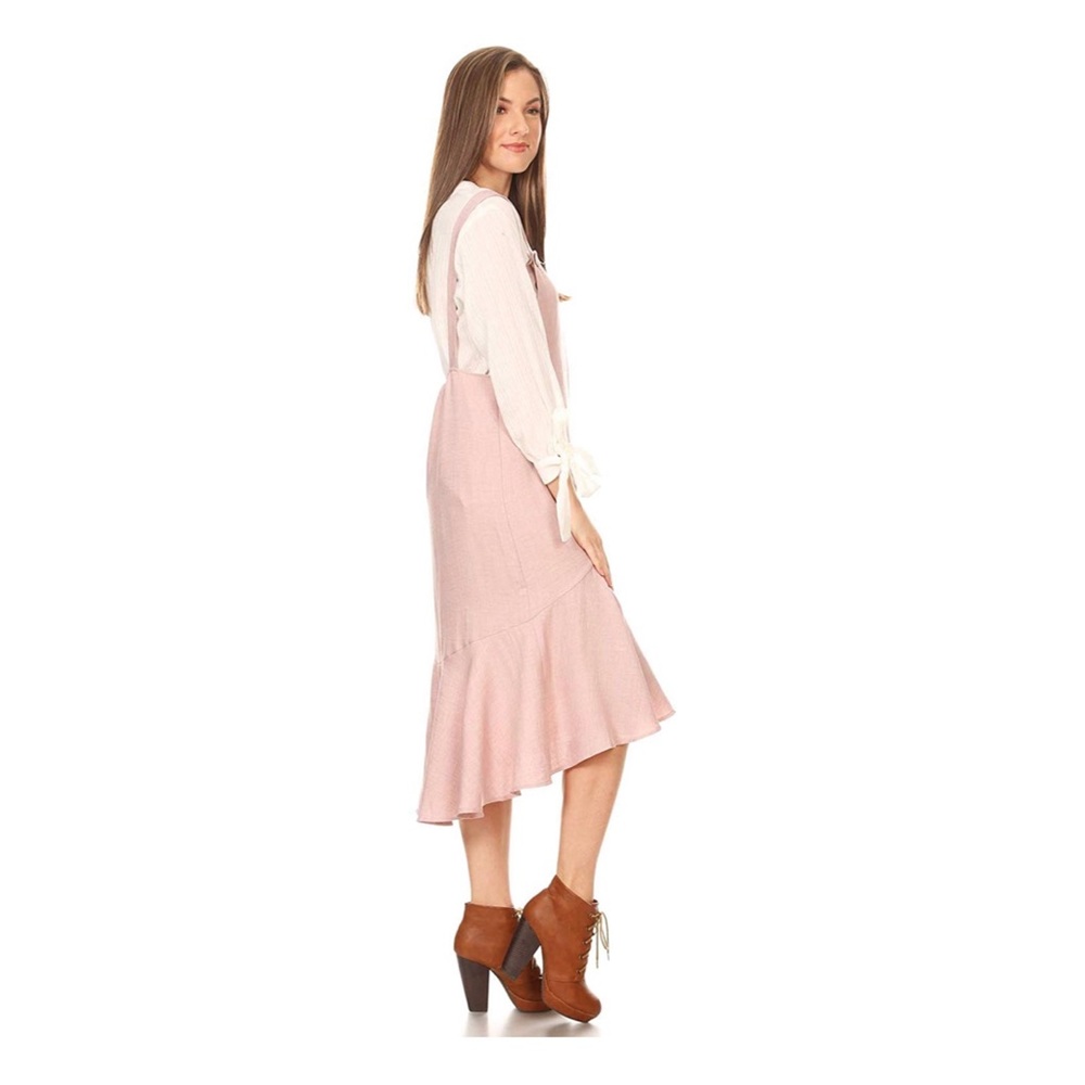 Crepe Pinafore Jumper Dress